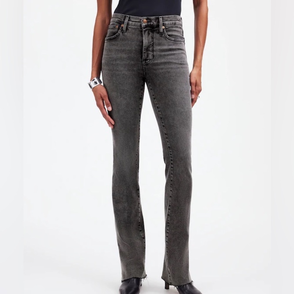 Madewell Kick Out Full-Length Jeans Paynes Wash Black Size 23 B2